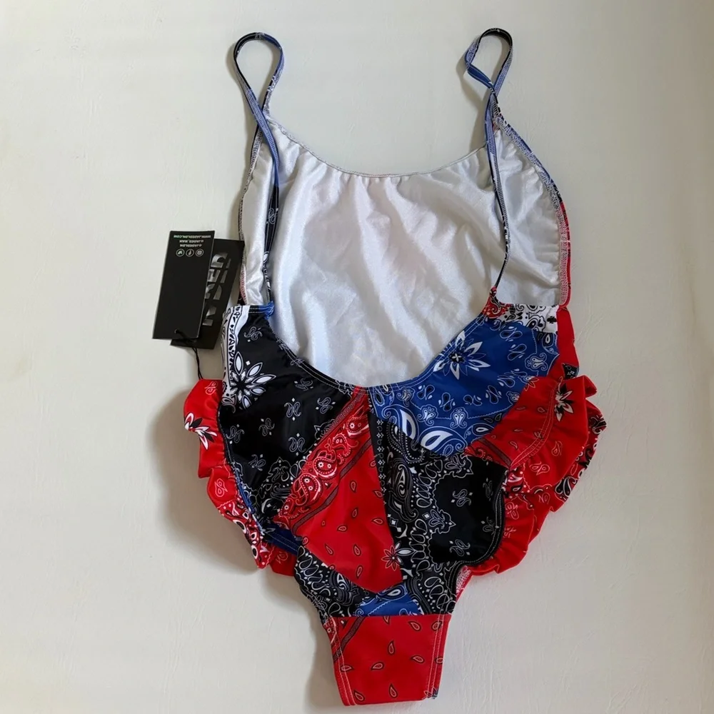Jaded London Frill Cami Swimsuit One Piece Swimsuit NWT size 10